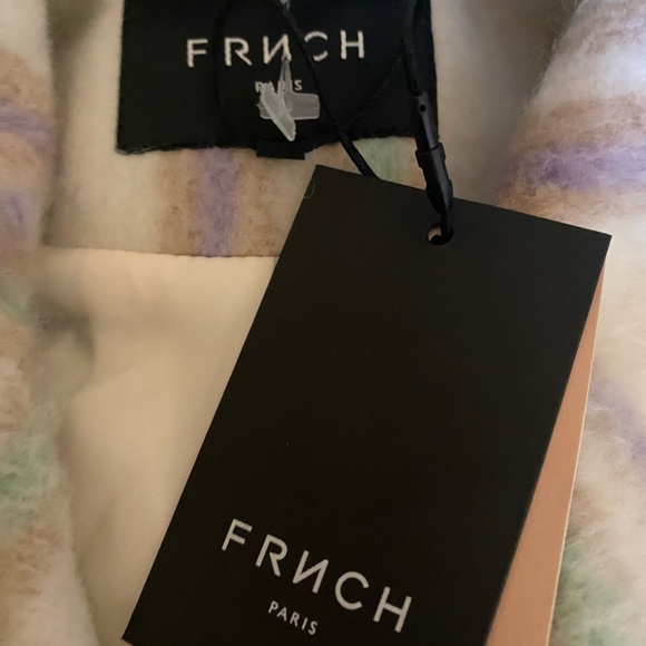 FRNCH Paris Sophie Wool Blend Brushed Plaid Preppy Academia Gorpcore Vest Size L - Picture 3 of 14